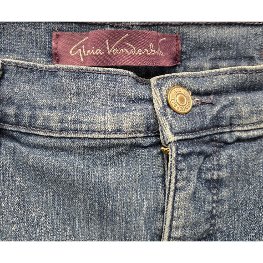 Gloria Vanderbilt Amanda Jeans Womens 18 Short Blue Denim Mid Rise Pants - Picture 3 of 9